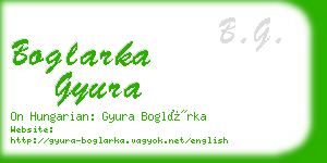 boglarka gyura business card